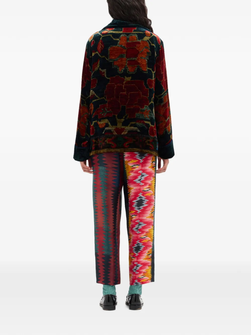 Pierre-Louis Mascia Kanpur blazer met geometrische print en knopen Rood