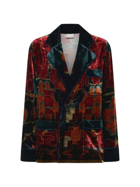 Pierre-Louis Mascia Kanpur geometric-print buttoned blazer
