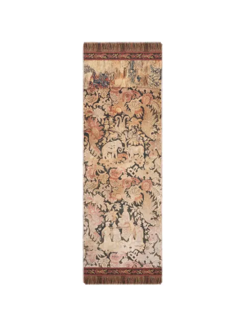 Pierre-Louis Mascia Fancy botanical-print frayed scarf