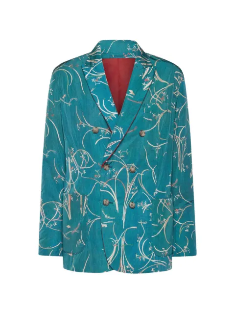 Pierre-Louis Mascia Integra floral-print double-breasted blazer