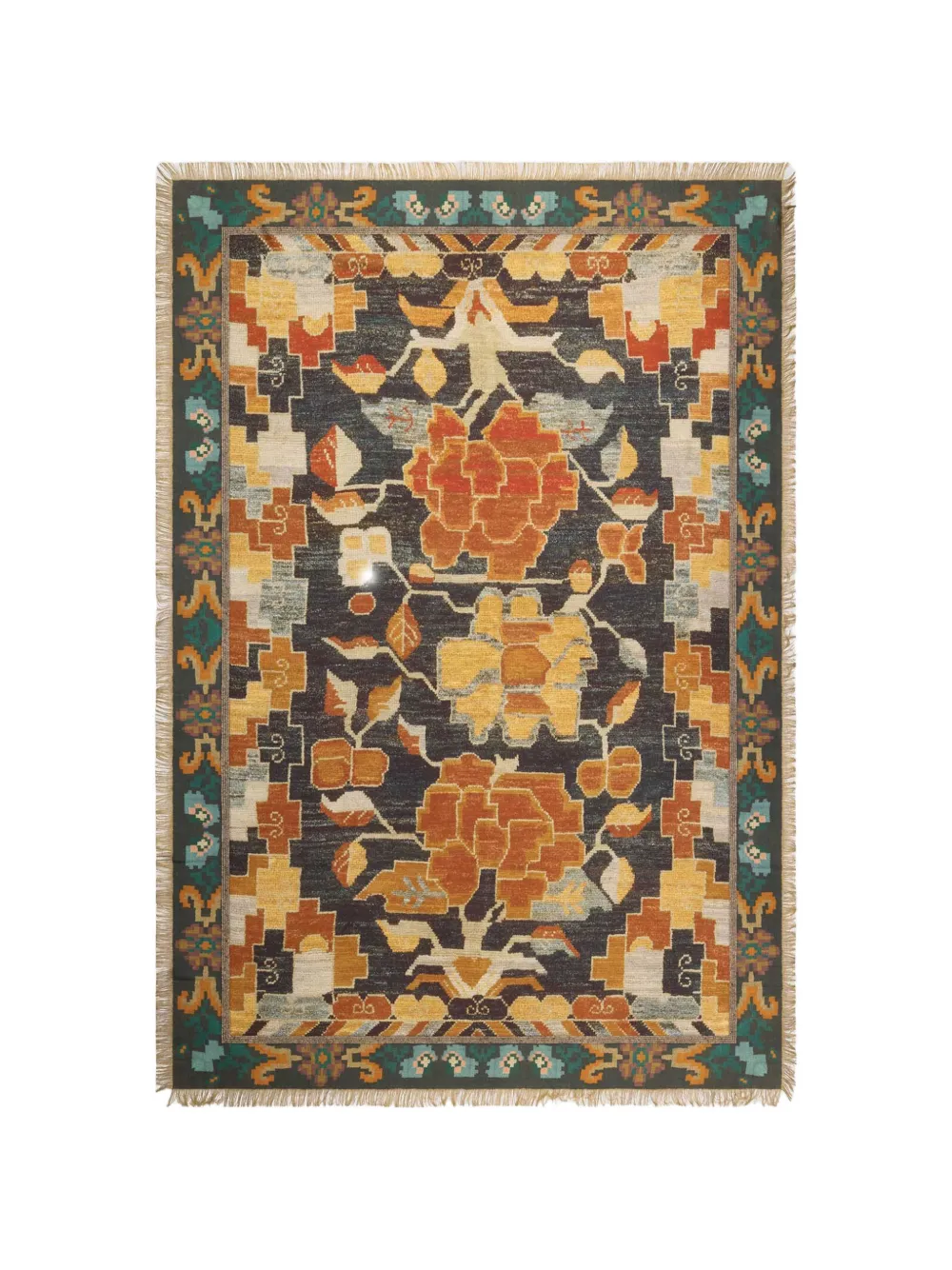 Pierre-Louis Mascia Foulard Aloeuw in seta - Nero