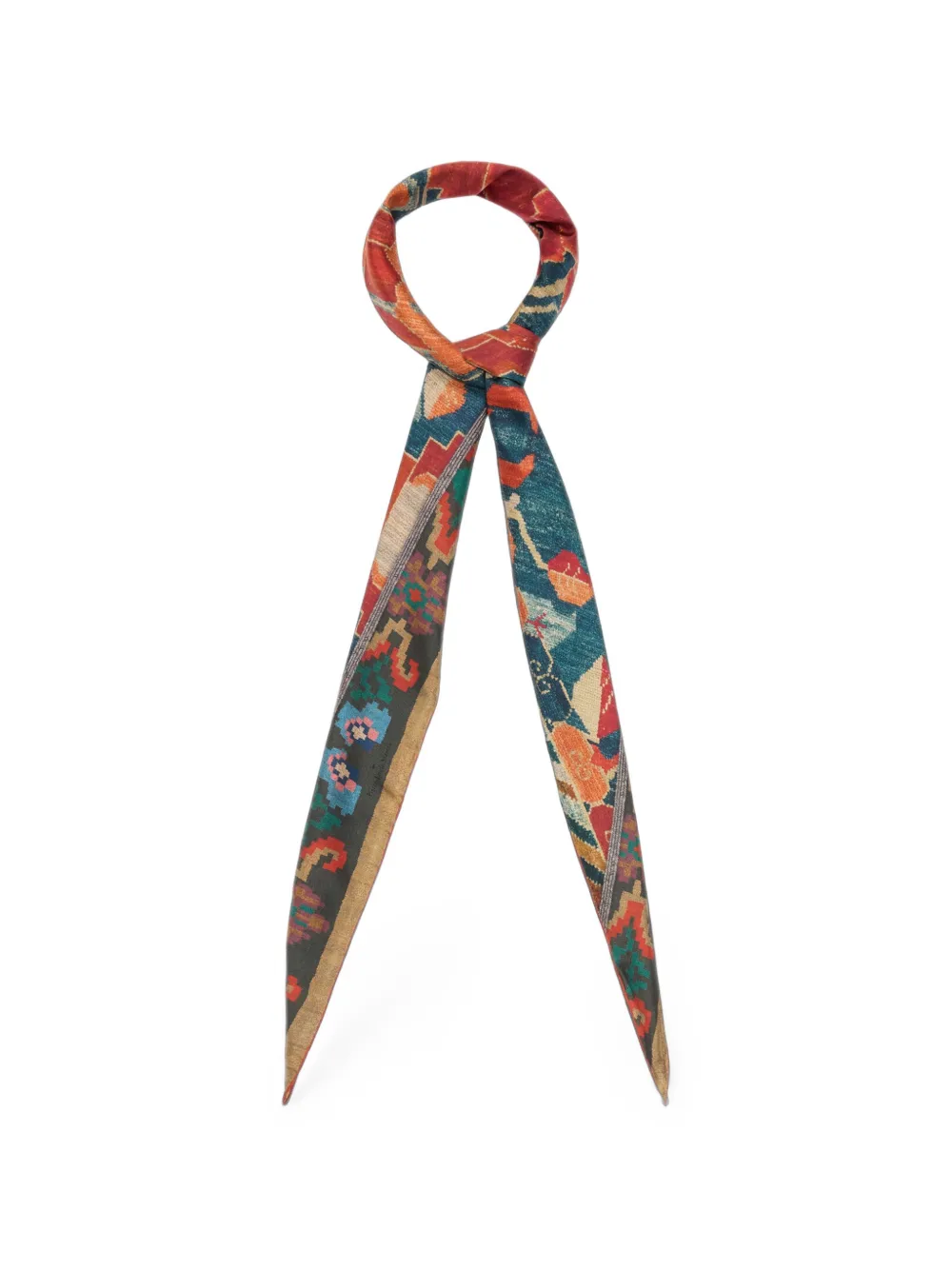 Pierre-Louis Mascia Aloeuw floral-print scarf - Blau