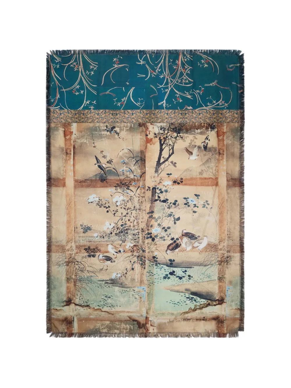 Pierre-Louis Mascia Aloe shawl scarf - Nude