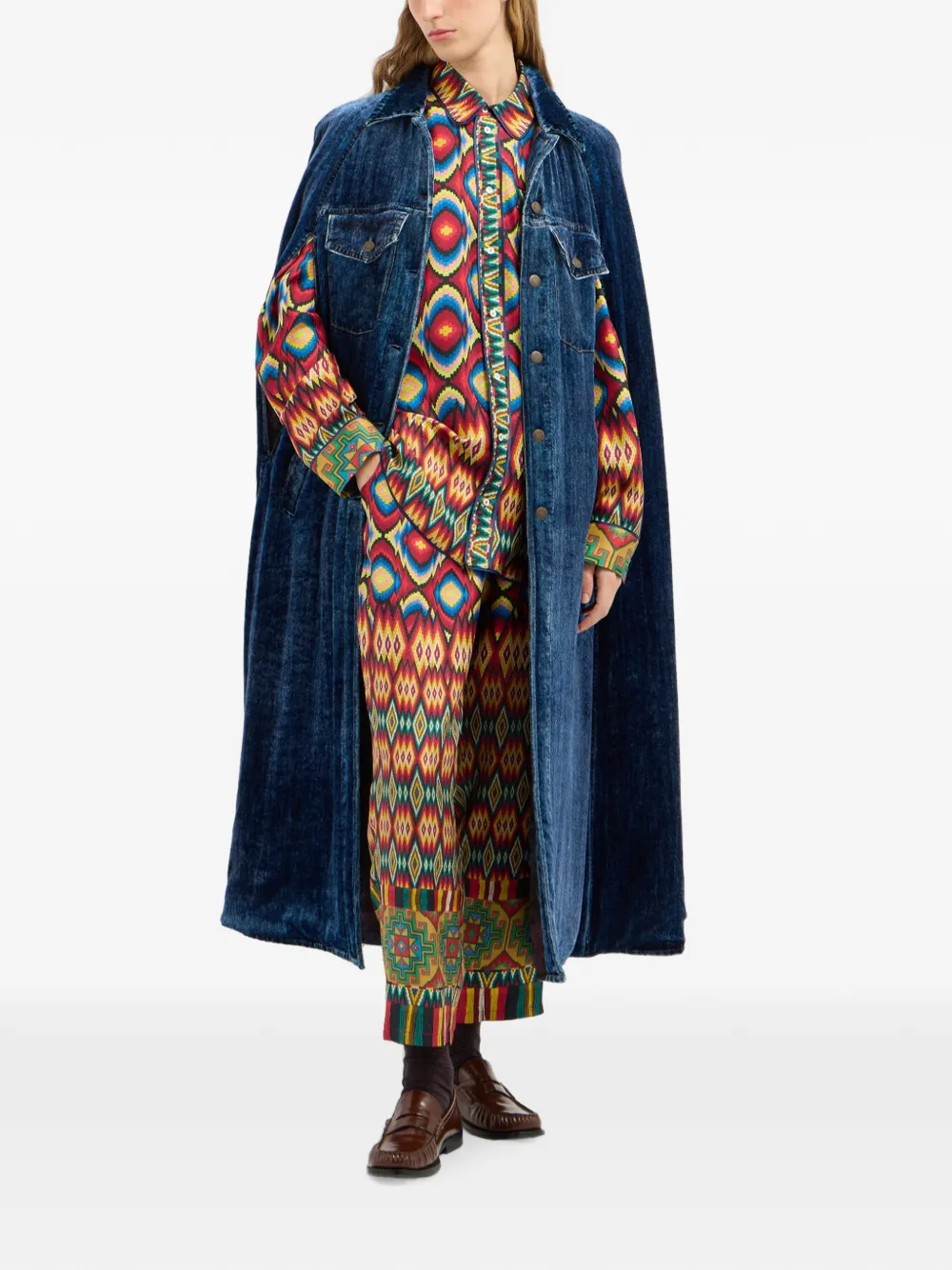 Pierre-Louis Mascia Aloe zijden blouse met geometrische print Rood