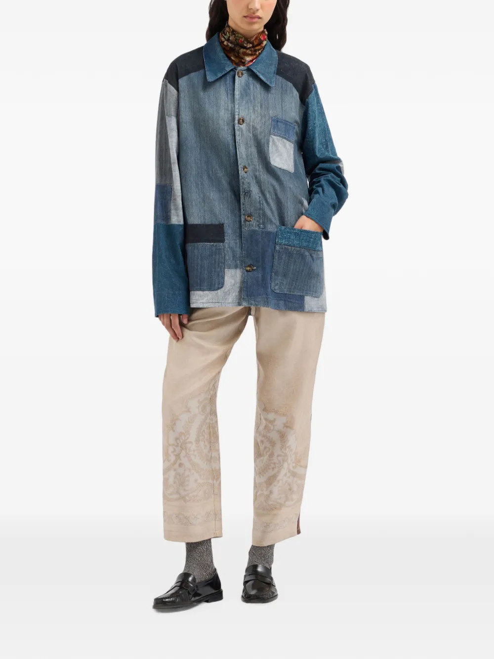 Pierre-Louis Mascia Aloe straight broek Beige