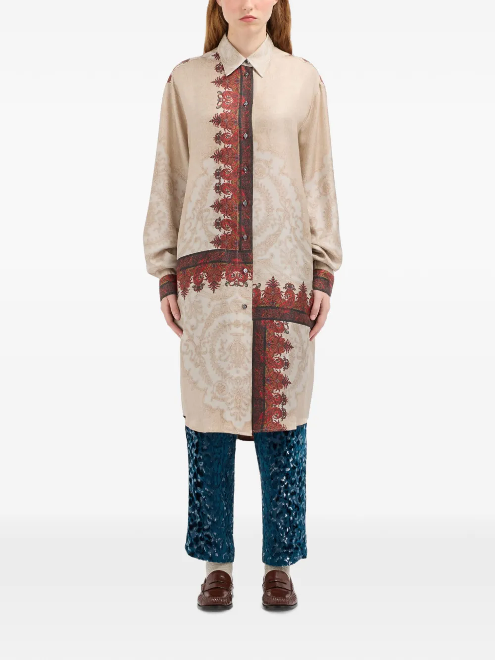 Pierre-Louis Mascia Aloe zijden shirt Beige