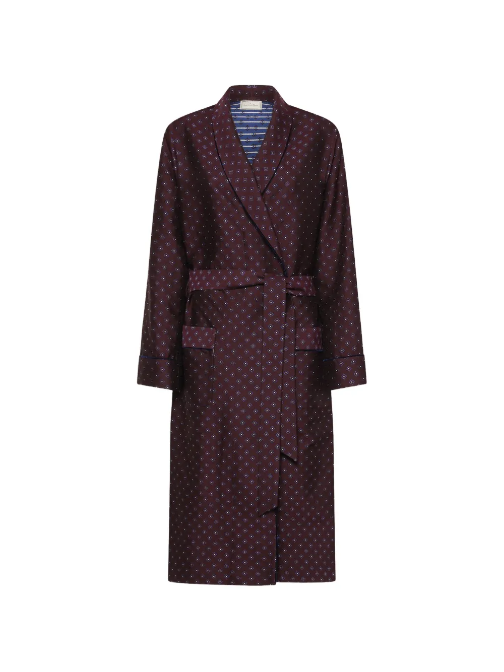 Pierre-Louis Mascia geometric-pattern dressing gown - Rosso