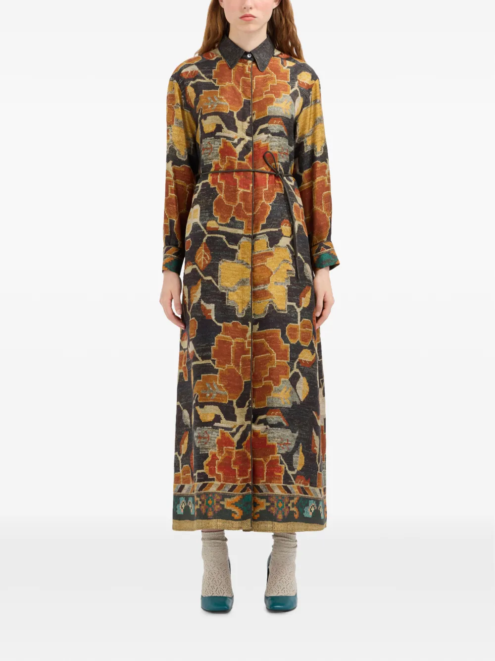 Pierre-Louis Mascia Aloe maxi-jurk Zwart