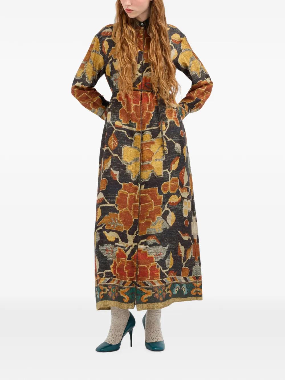 Pierre-Louis Mascia Aloe maxi-jurk Zwart