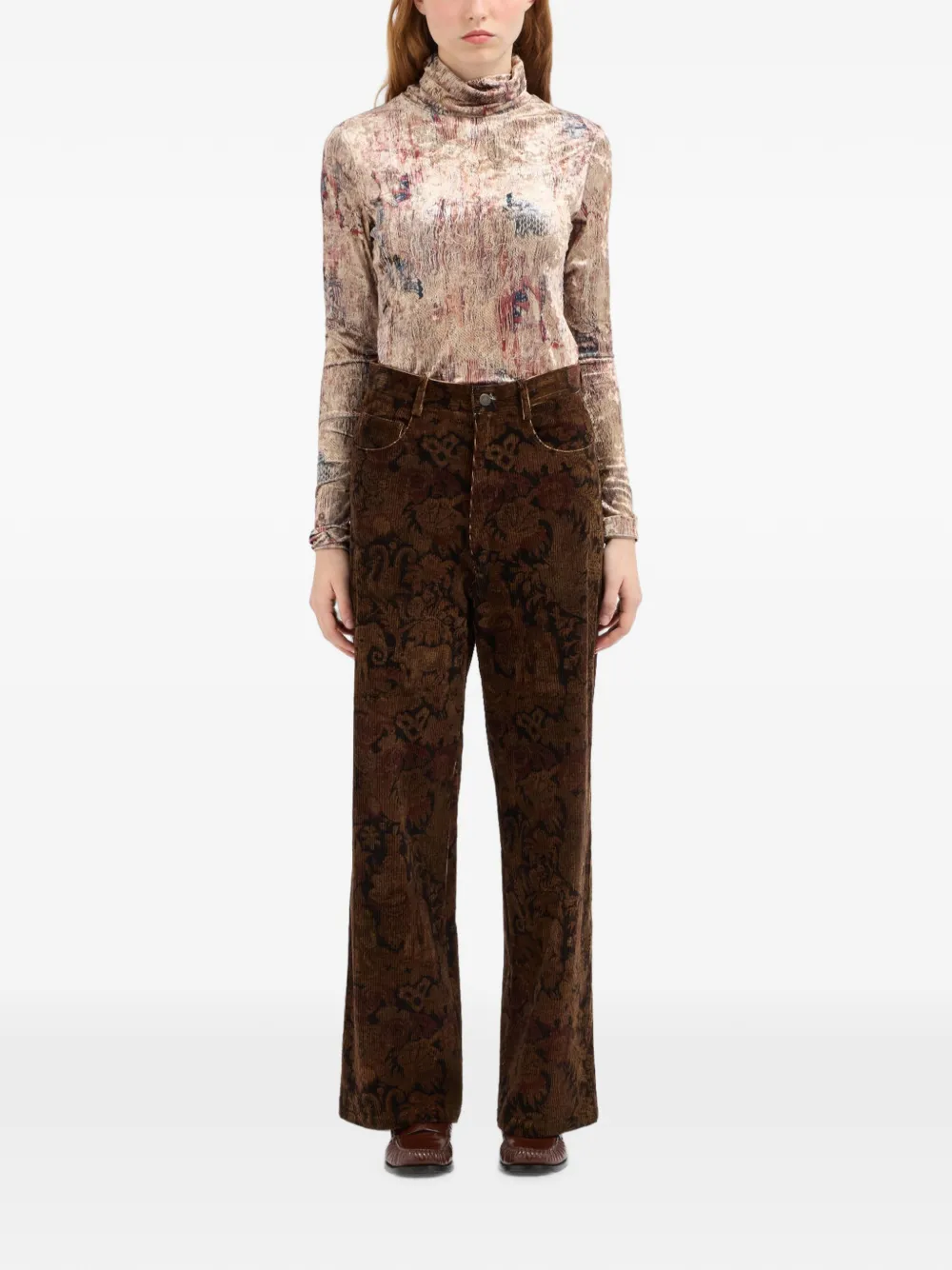 Pierre-Louis Mascia Gridox straight broek Bruin