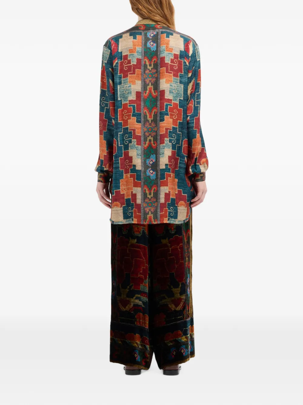 Pierre-Louis Mascia Aloe zijden shirt Blauw
