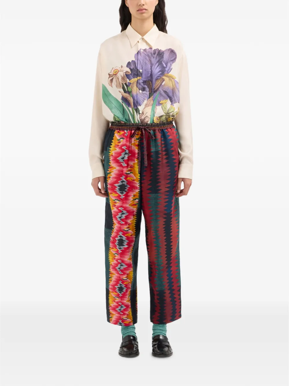Pierre-Louis Mascia Aloe straight broek Rood