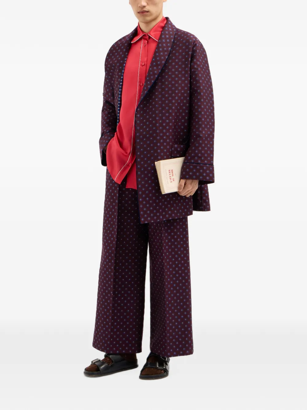 Pierre-Louis Mascia Badjas met geometrische print Rood
