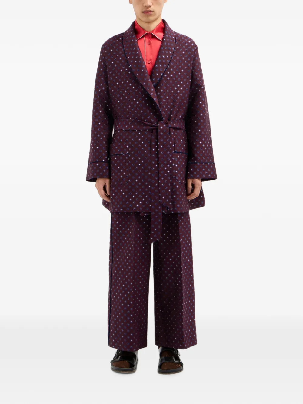 Pierre-Louis Mascia Badjas met geometrische print Rood