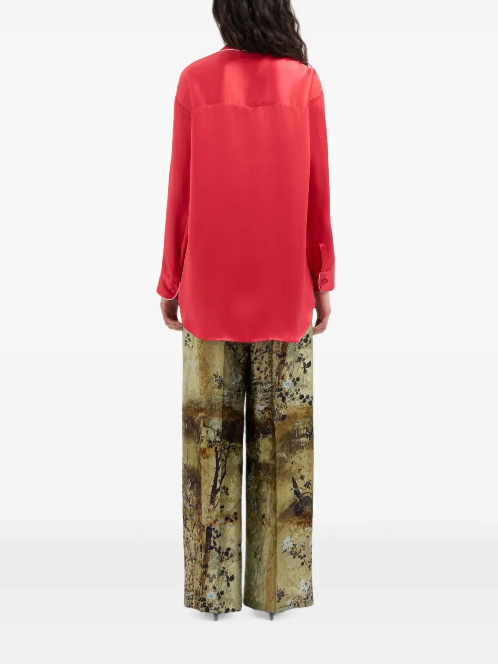 Pierre-Louis Mascia Mutka zijden shirt Rood