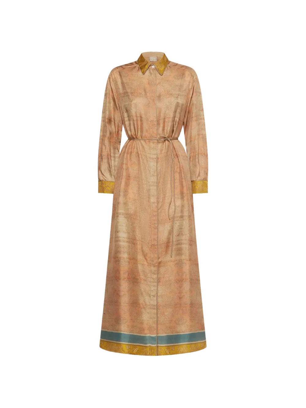 Pierre-Louis Mascia paisley-print silk shirt dress - Arancione