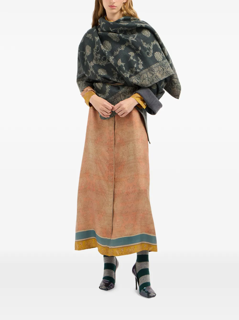 Pierre-Louis Mascia Blousejurk met paisley-print Oranje