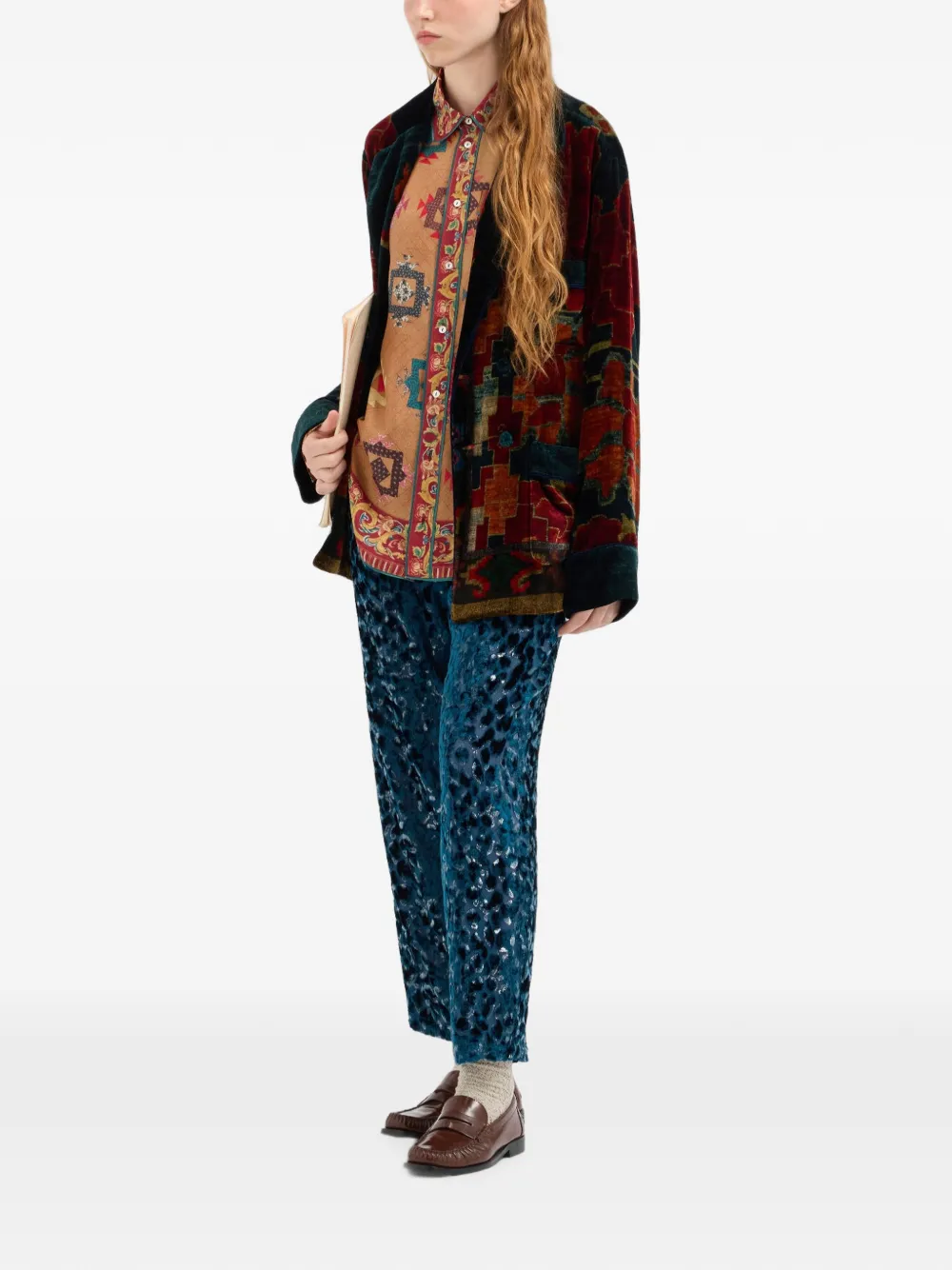 Pierre-Louis Mascia Vepelwon straight broek Blauw