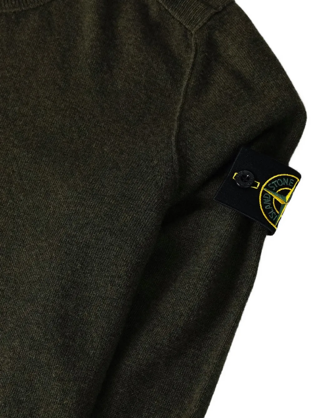 Stone Island Wollen trui met Compass-detail Groen
