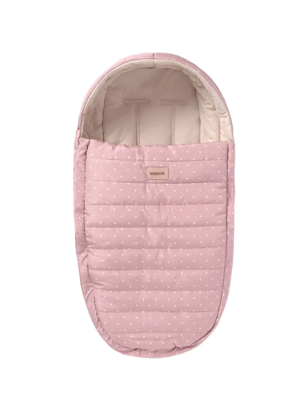 Mayoral polka-dot padded baby nest - Rosa