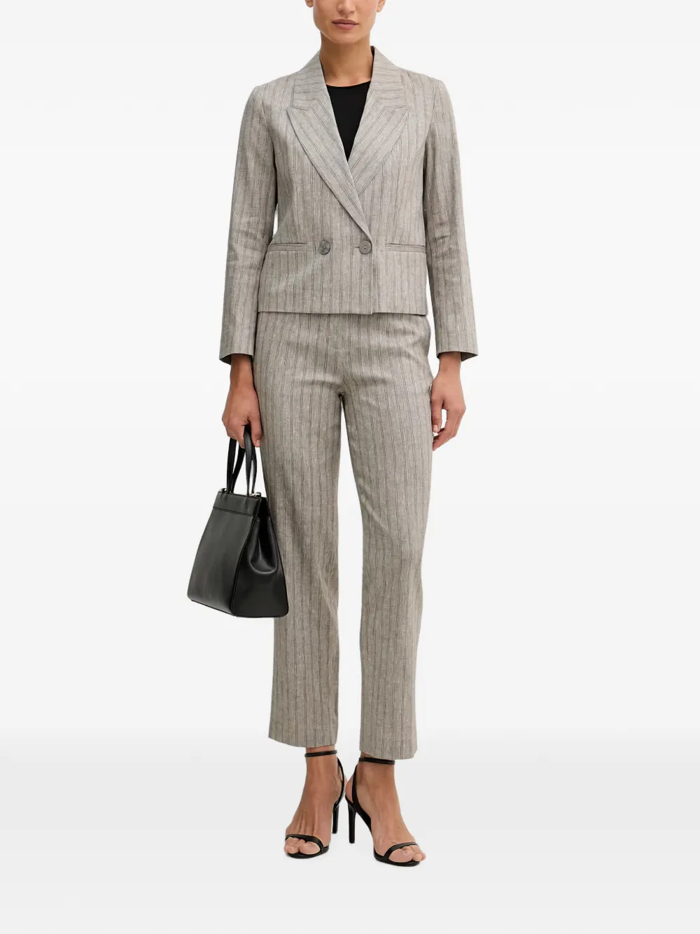 Sisley Broek met krijtstreep Beige