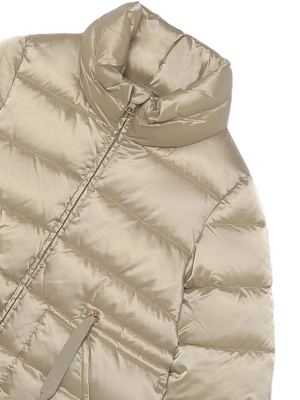 Mayoral quilted high-neck coat Beige