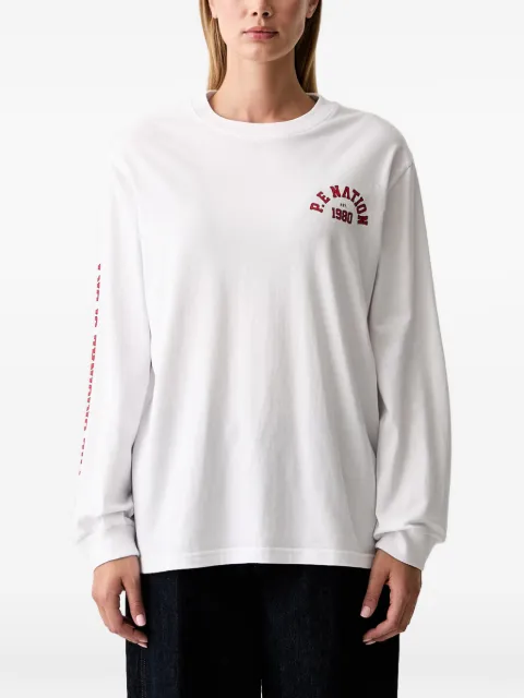 P.E Nation logo-print long-sleeve T-shirt