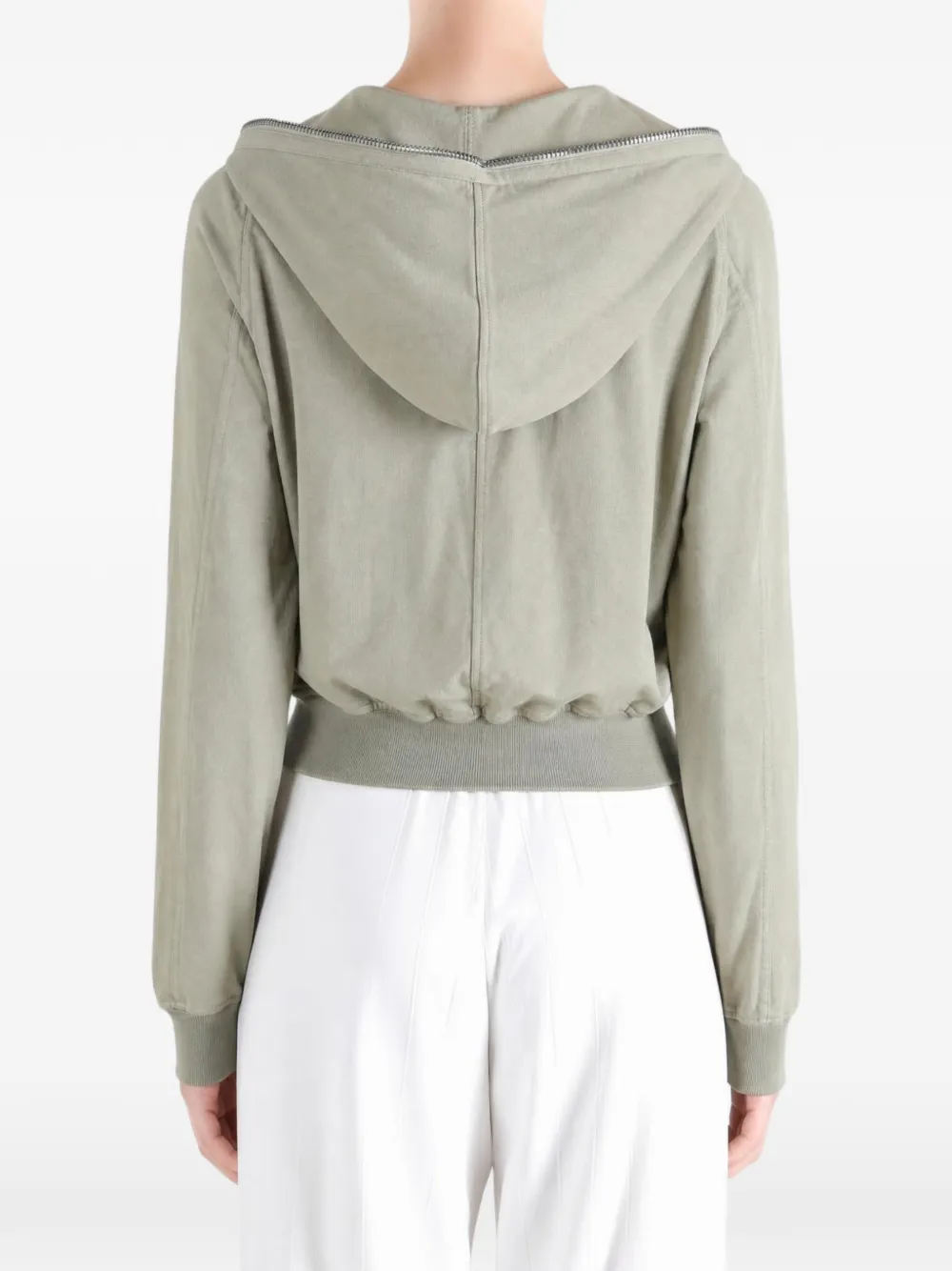 Rick Owens DRKSHDW zip-up hoodie Groen