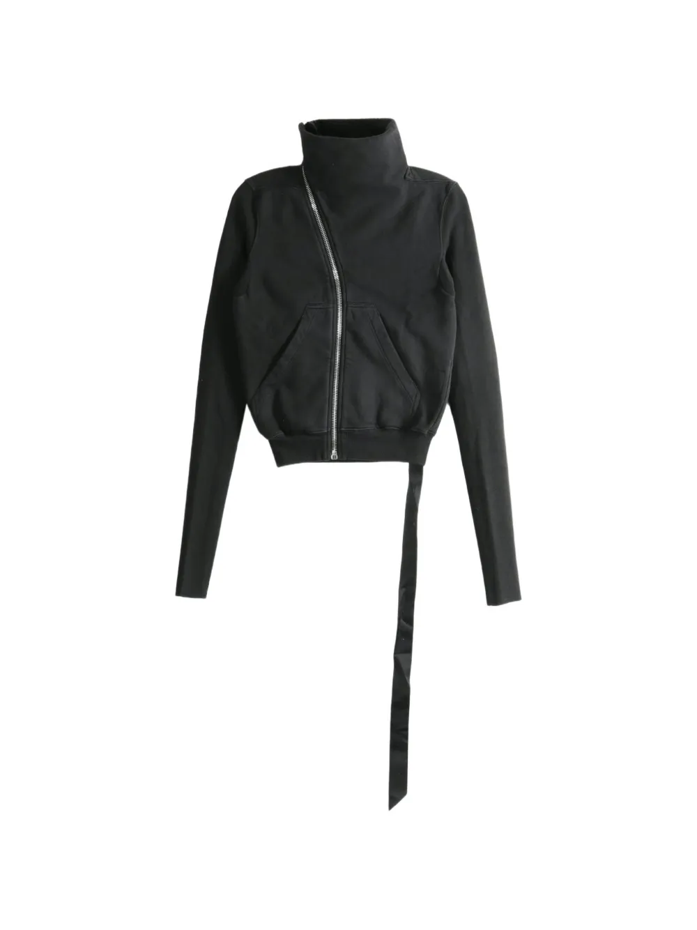 Rick Owens DRKSHDW Mountain Sweat asymmetric zip-up sweatshirt Zwart