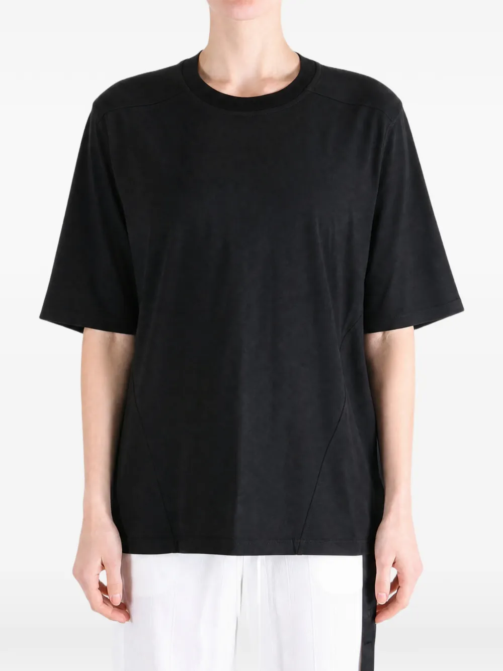 Rick Owens DRKSHDW strap-detail panelled T-shirt Zwart