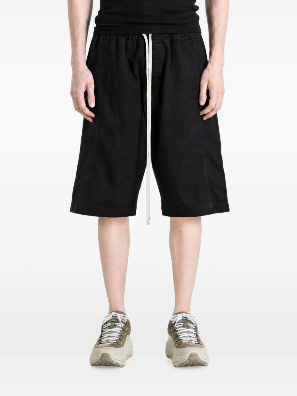Rick Owens DRKSHDW Pusher press-stud drawstring shorts Zwart