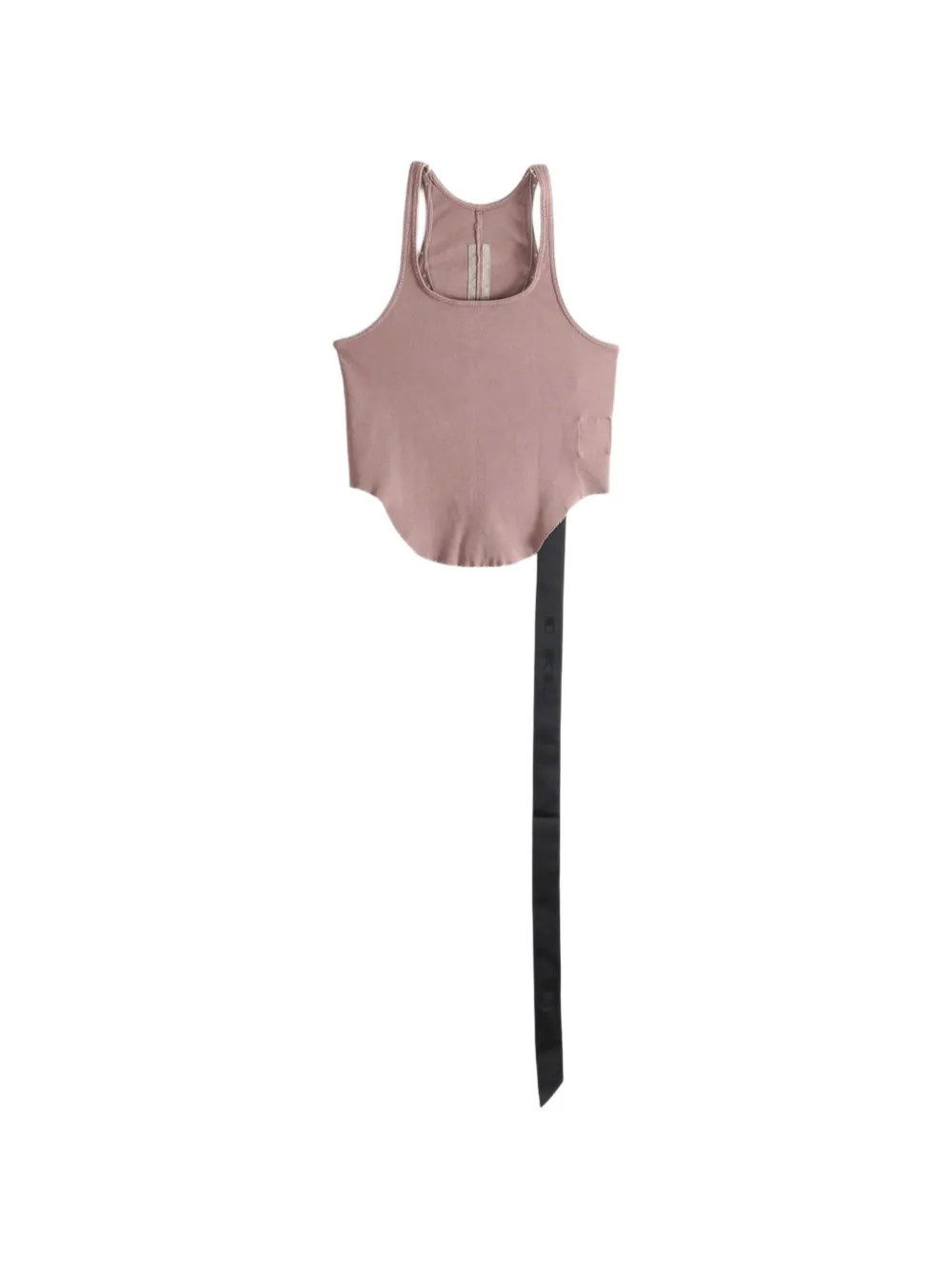 Rick Owens DRKSHDW curved-hem cropped tank top - Marrone