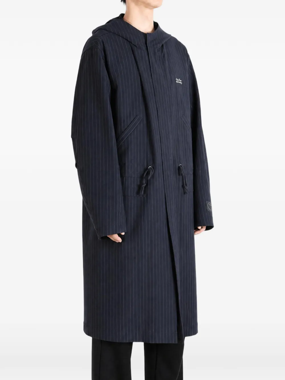 Undercover Jas met krijtstreep en capuchon Blauw
