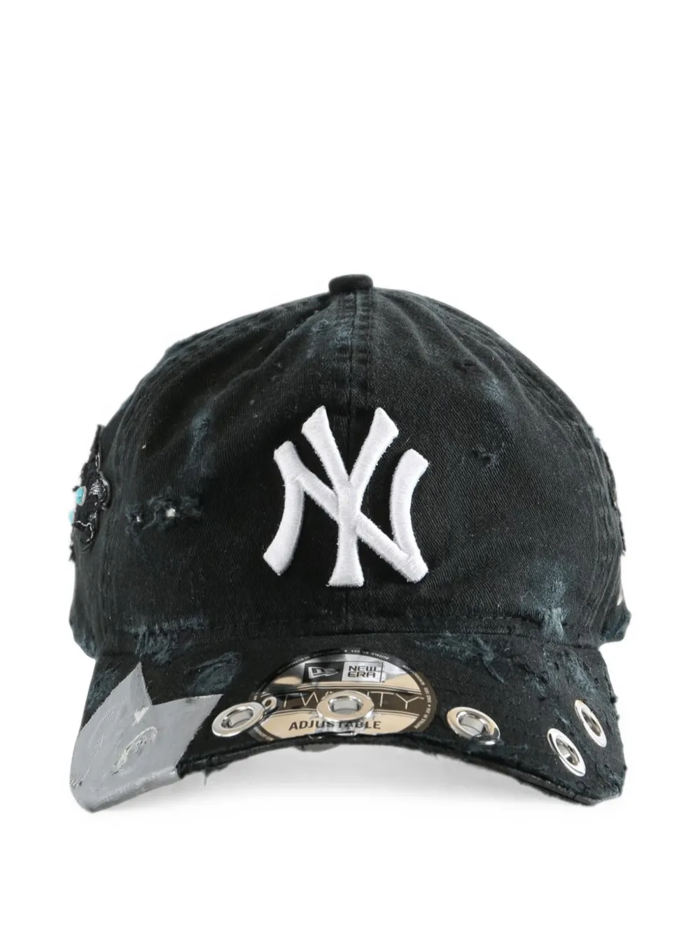 NEW ERA CAP 9Twenty distressed-effect baseball cap - Schwarz