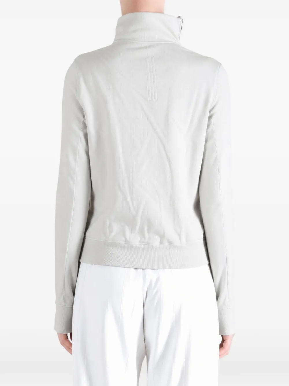 Rick Owens DRKSHDW asymmetric-zip sweatshirt Beige