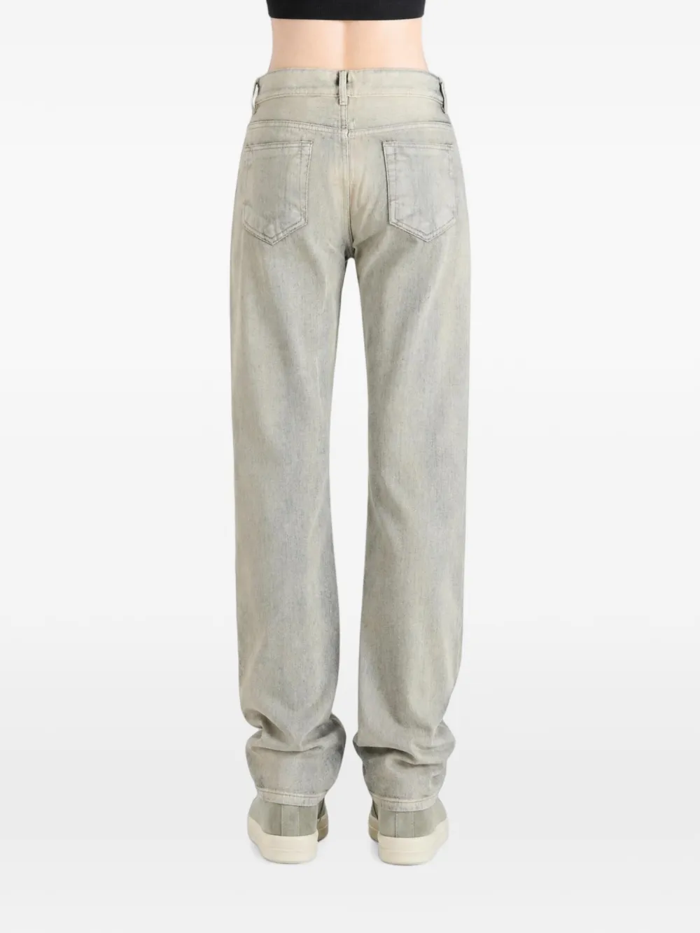 Rick Owens DRKSHDW faded straight-leg jeans Grijs