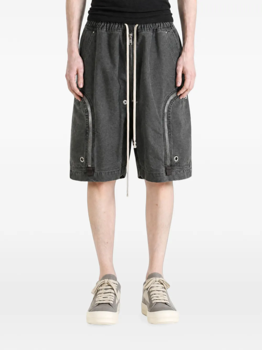 Rick Owens DRKSHDW Bauhaus drawstring-waist cargo shorts Grijs