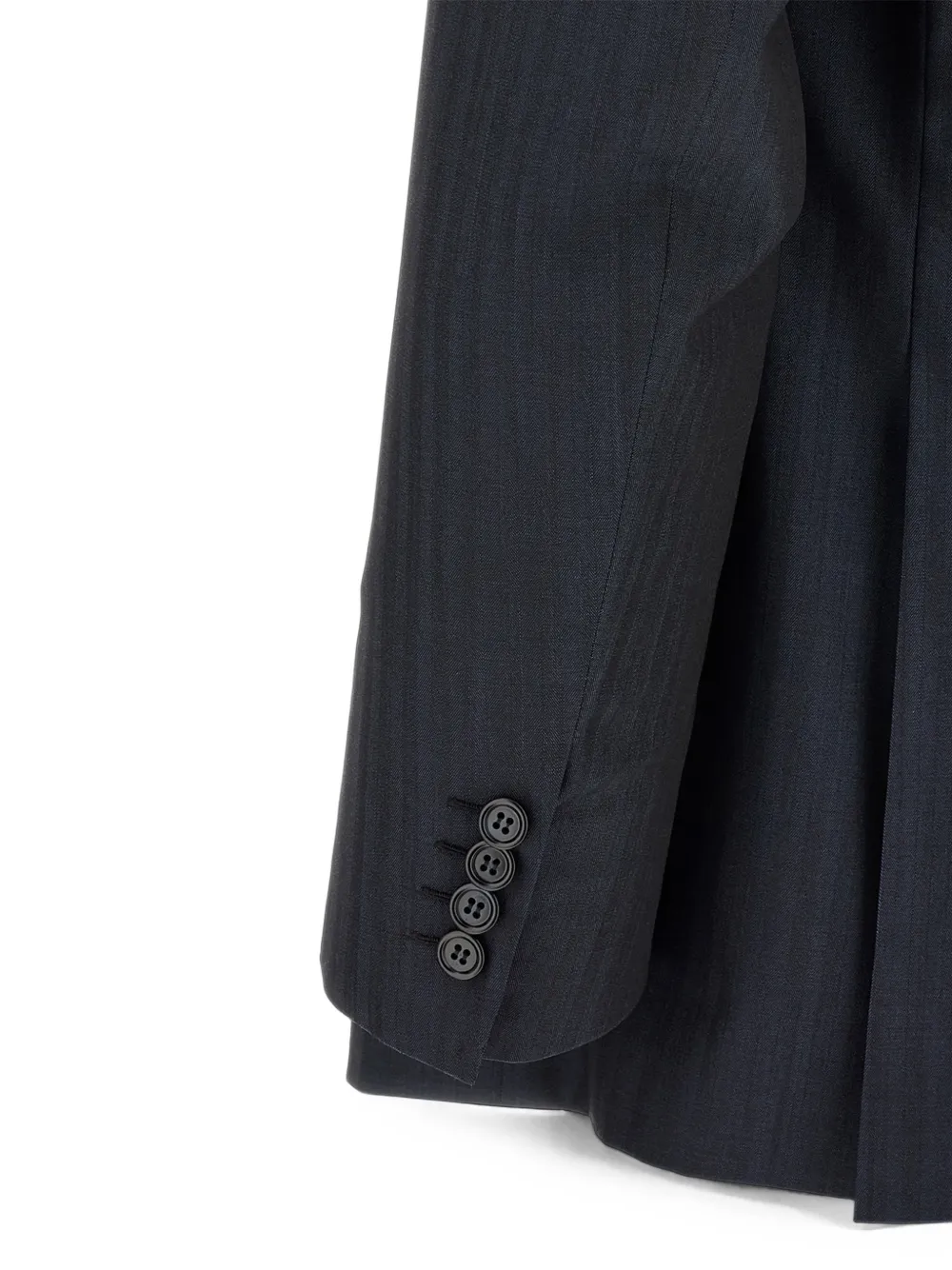 Brioni Brunico wollen pak met krijtstreep Blauw