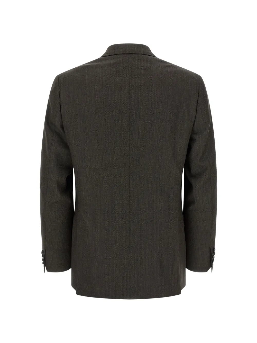 Brioni Lipari wollen pak met visgraatpatroon Bruin