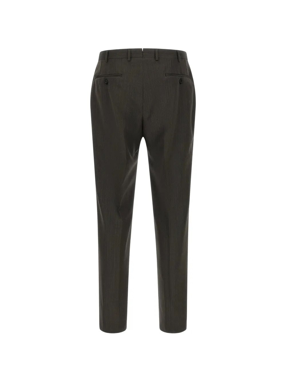 Brioni Lipari wollen pak met visgraatpatroon Bruin