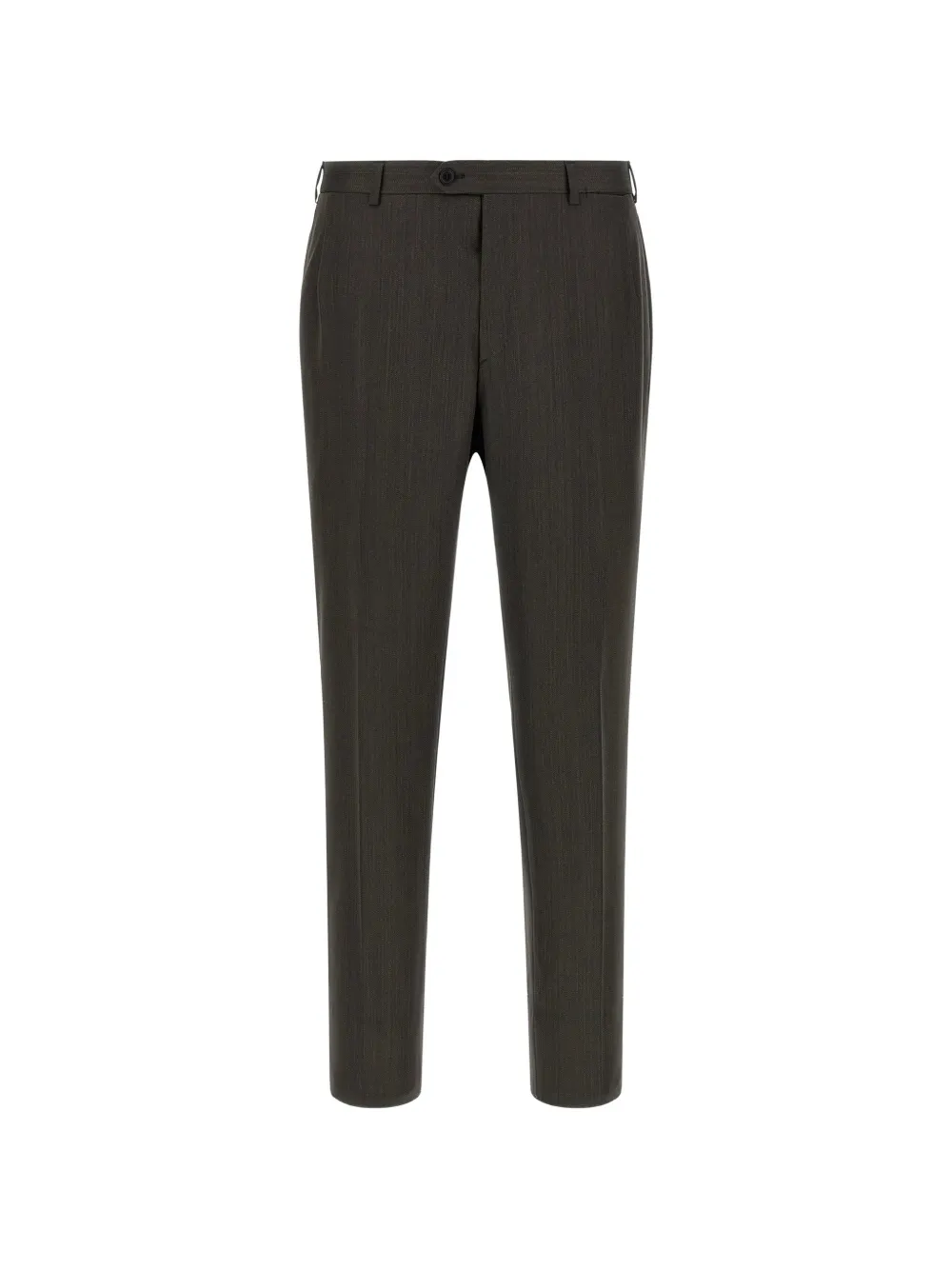 Brioni Lipari wollen pak met visgraatpatroon Bruin