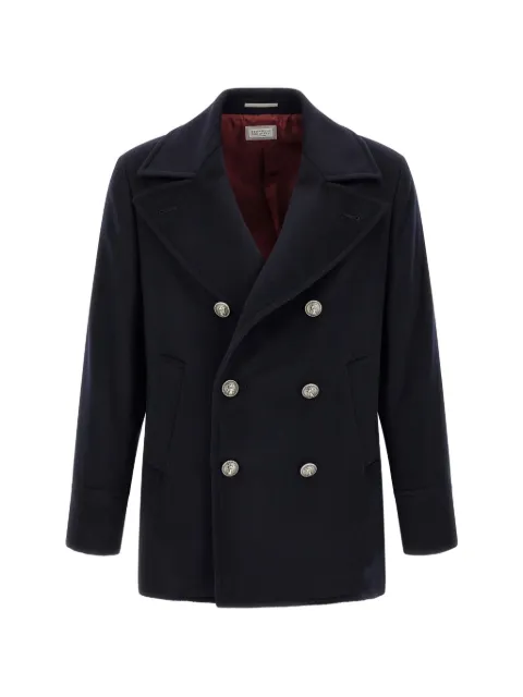 Brunello Cucinelli double-breasted peacoat