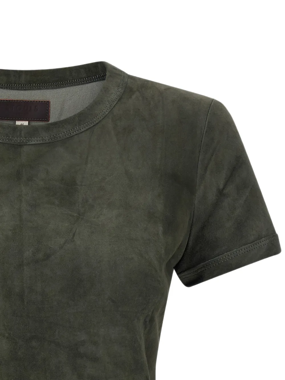 Stouls Suede-finish T-shirt in Grey, view 3