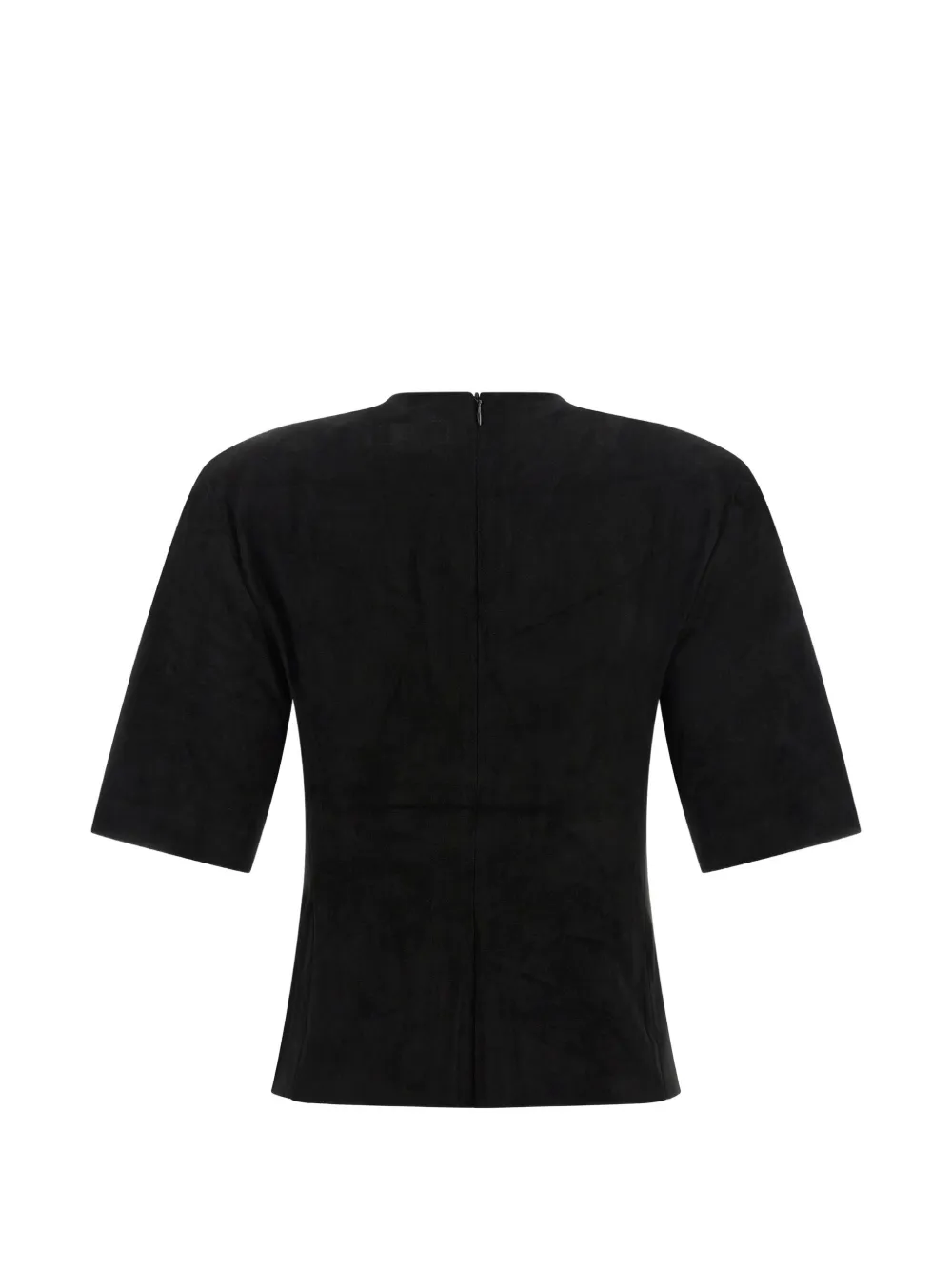 Stouls Luv Suede T-shirt in Black, view 2