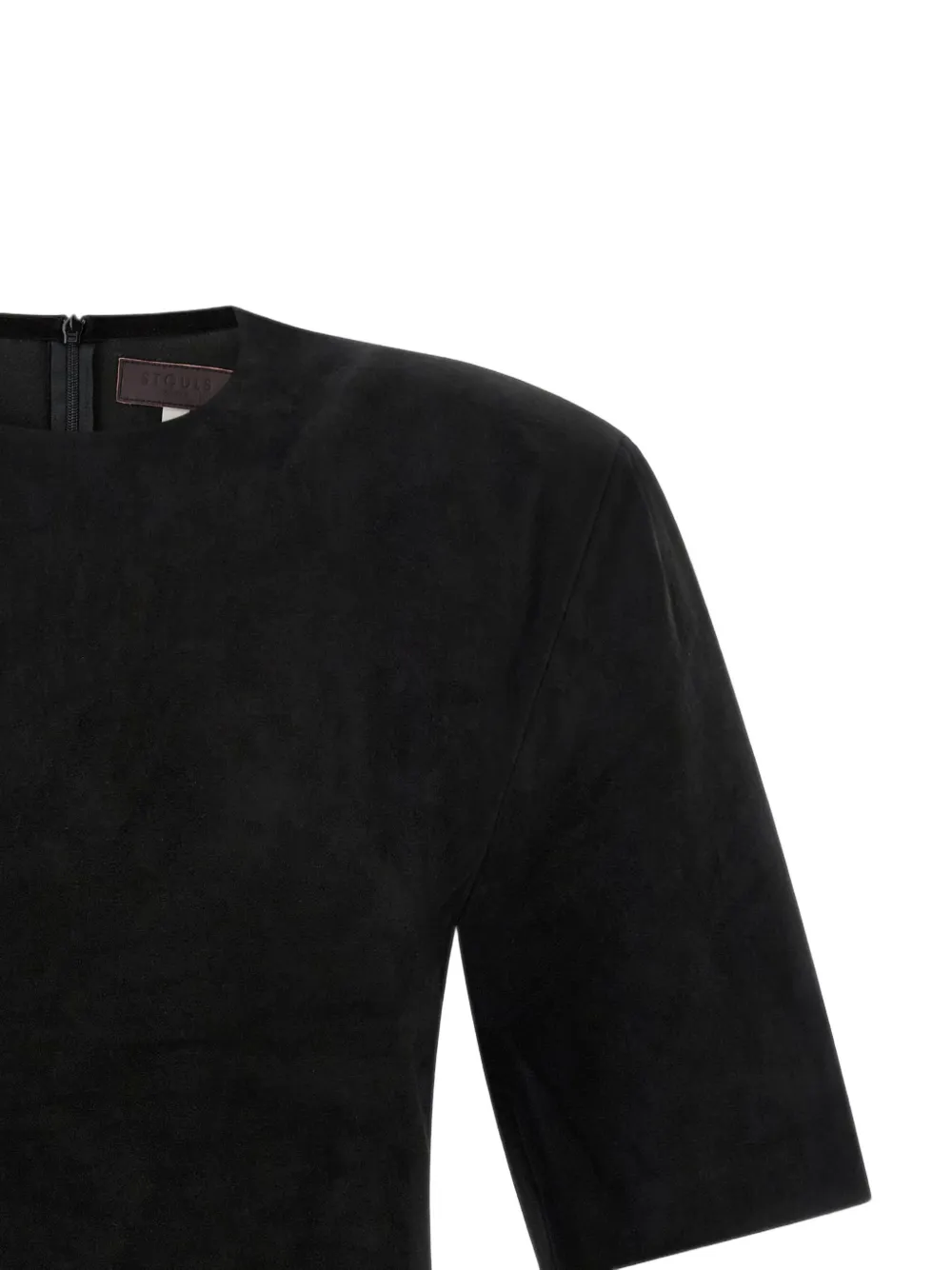 Stouls Luv Suede T-shirt in Black, view 3