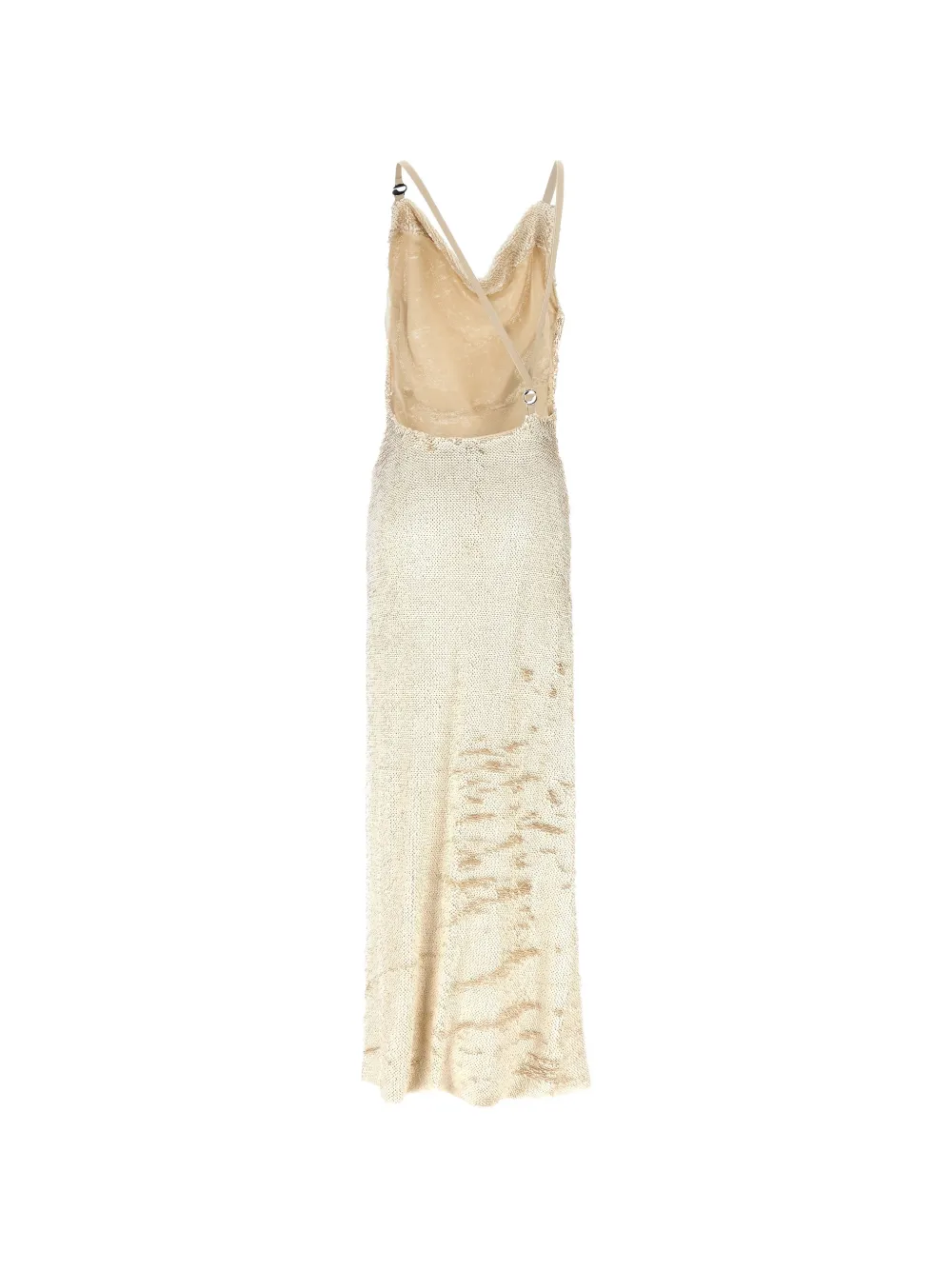 Coperni Sequin-embellished Draped Dress in Neutrals, view 2