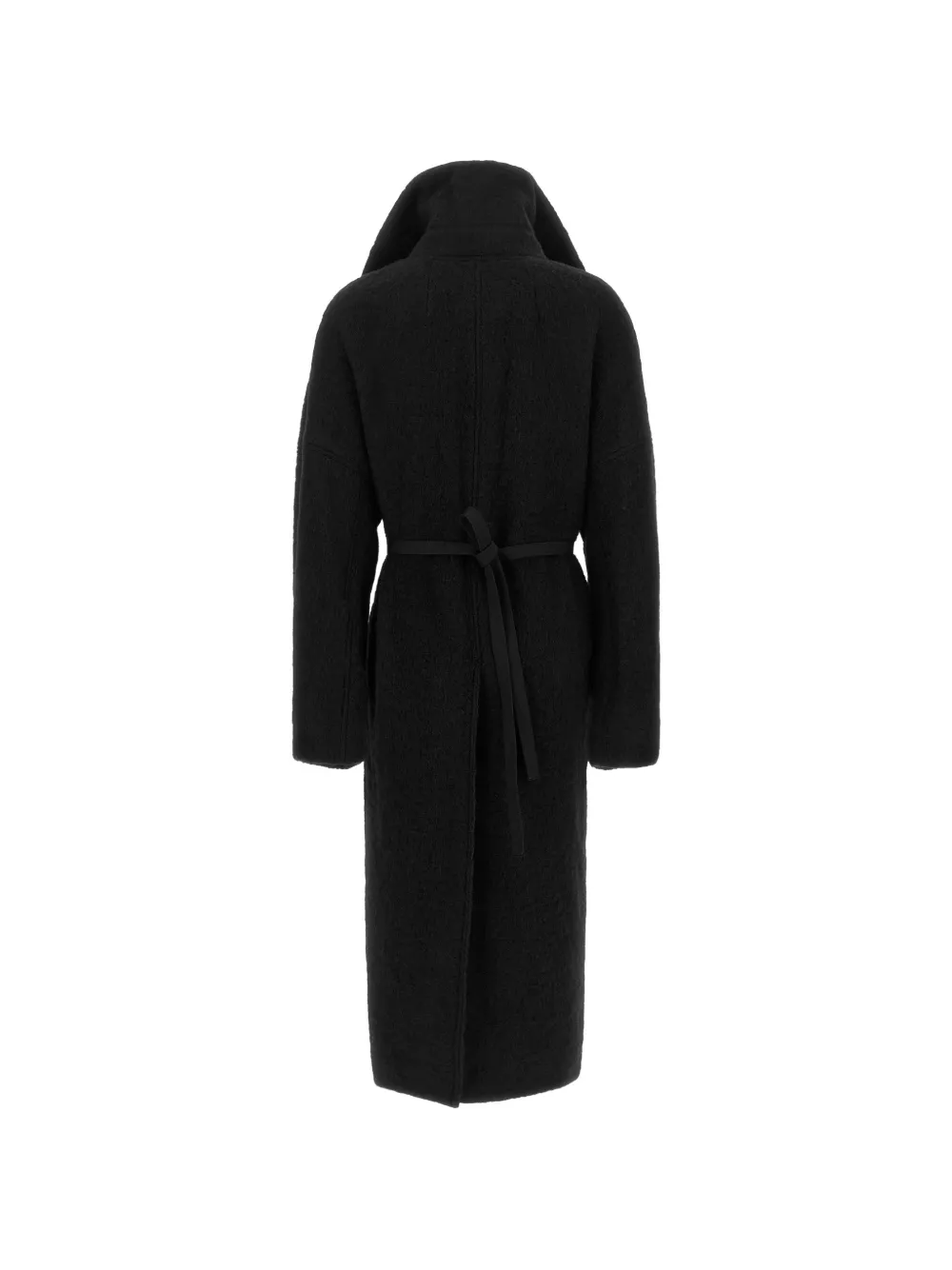Rick Owens Dracucollar jas met ceintuur Zwart