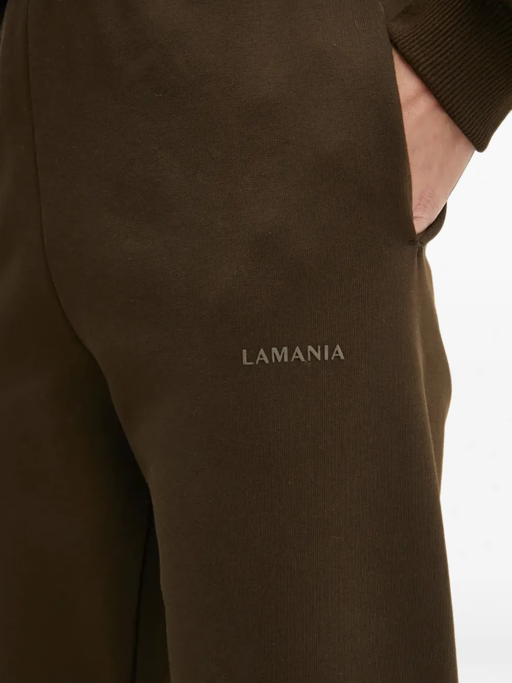 La Mania Rico trainingsbroek met logoprint Bruin