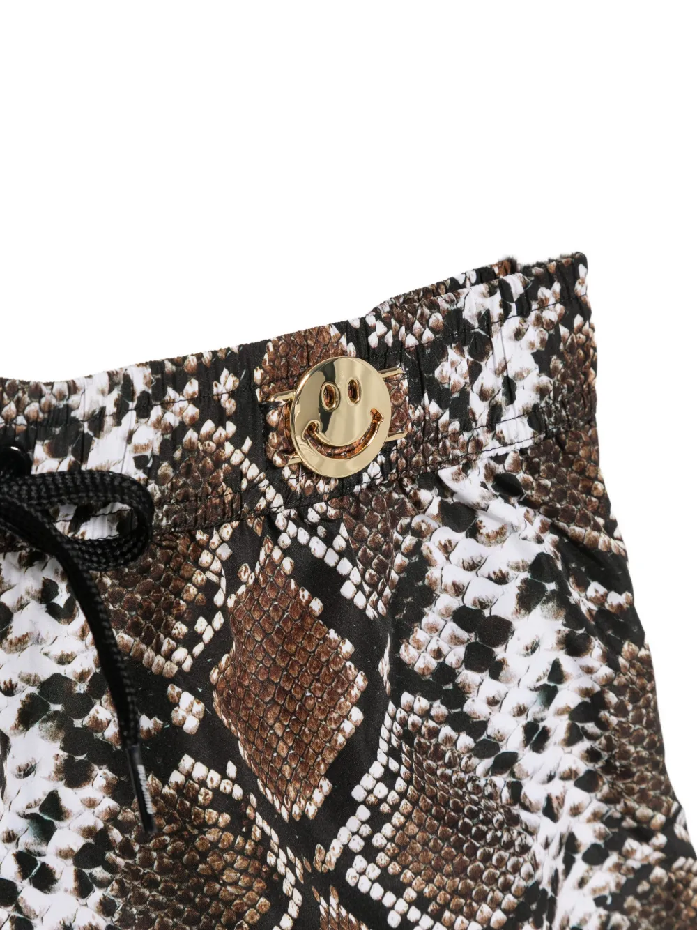 Moschino Smiley zwembroek met slangen-print Bruin