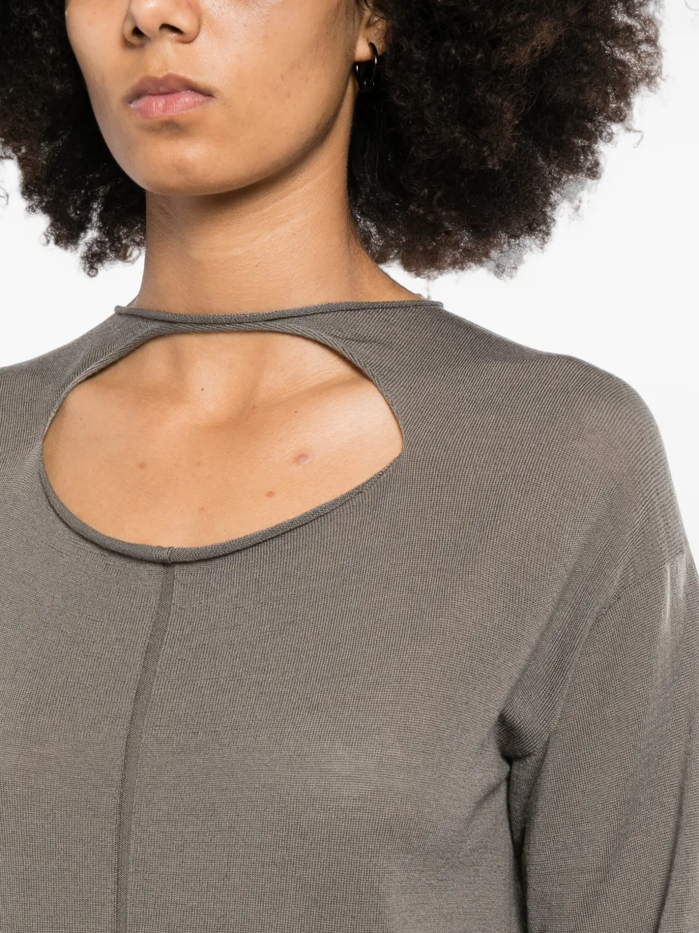 Rick Owens Slashed T-shirt Grijs